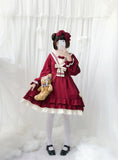 Robe lolita one piece sailor rouge Lolita Harajuku