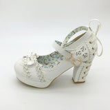 Chaussures Lolita blanche à talons plateforme Lolita Harajuku