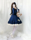 Robe lolita one piece sailor bleu Lolita Harajuku