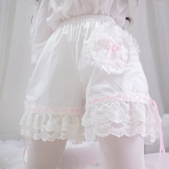 bloomer lolita short blanc kawaii Lolita Harajuku