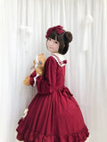 Robe lolita one piece sailor rouge Lolita Harajuku