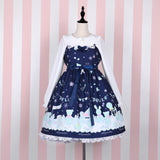 Robe Lolita JSK bleu motif kawaii Lolita Harajuku