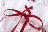 Robe Sweet Lolita blanche OP manches courtes motif lapin Lolita Harajuku