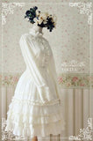 chemisier lolita gothic blanc élégant à dentelle avec jupe