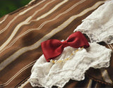 Bracelets manchettes Lolita noeud rouge Lolita Harajuku