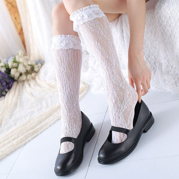 chaussettes lolita courte dentelle blanche