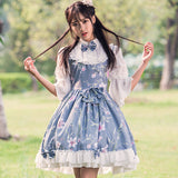 Robe Classic Lolita manches courtes avec noeuds