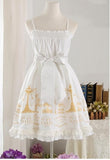 Robe Classic Lolita blanche avec bretelles