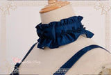 Robe Classic Lolita bleu JSK à bretelles collier ras-de-cou