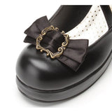 Chaussures Lolita Gothique noire à talons Lolita Harajuku