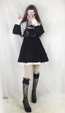 Robe Gothic Lolita noire manches longues
