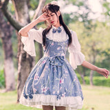 Robe Classic Lolita manches courtes avec noeuds